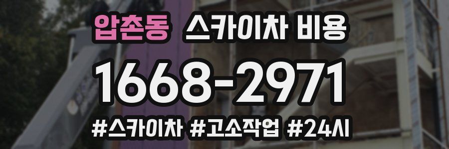 압촌동 스카이차 비용