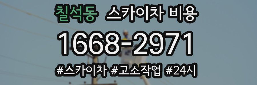 칠석동 스카이차 비용