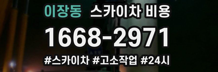 이장동 스카이차 비용