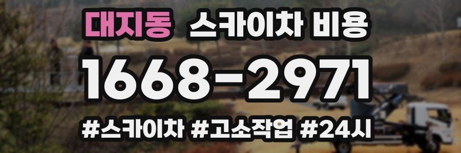 대지동 스카이차 비용