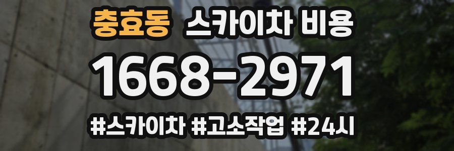 충효동 스카이차 비용