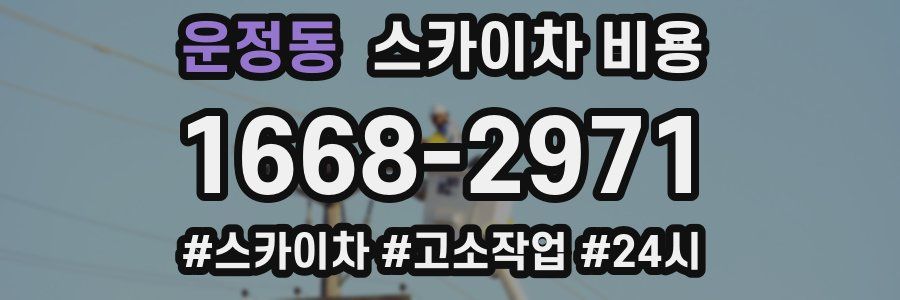 운정동 스카이차 비용
