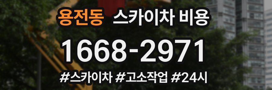 용전동 스카이차 비용