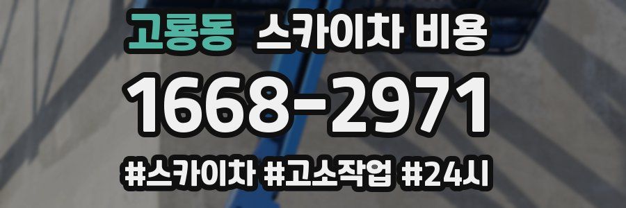 고룡동 스카이차 비용