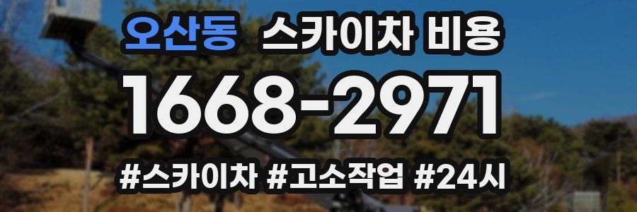오산동 스카이차 비용