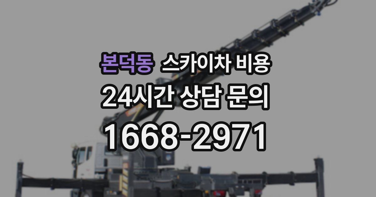 본덕동 스카이차 비용