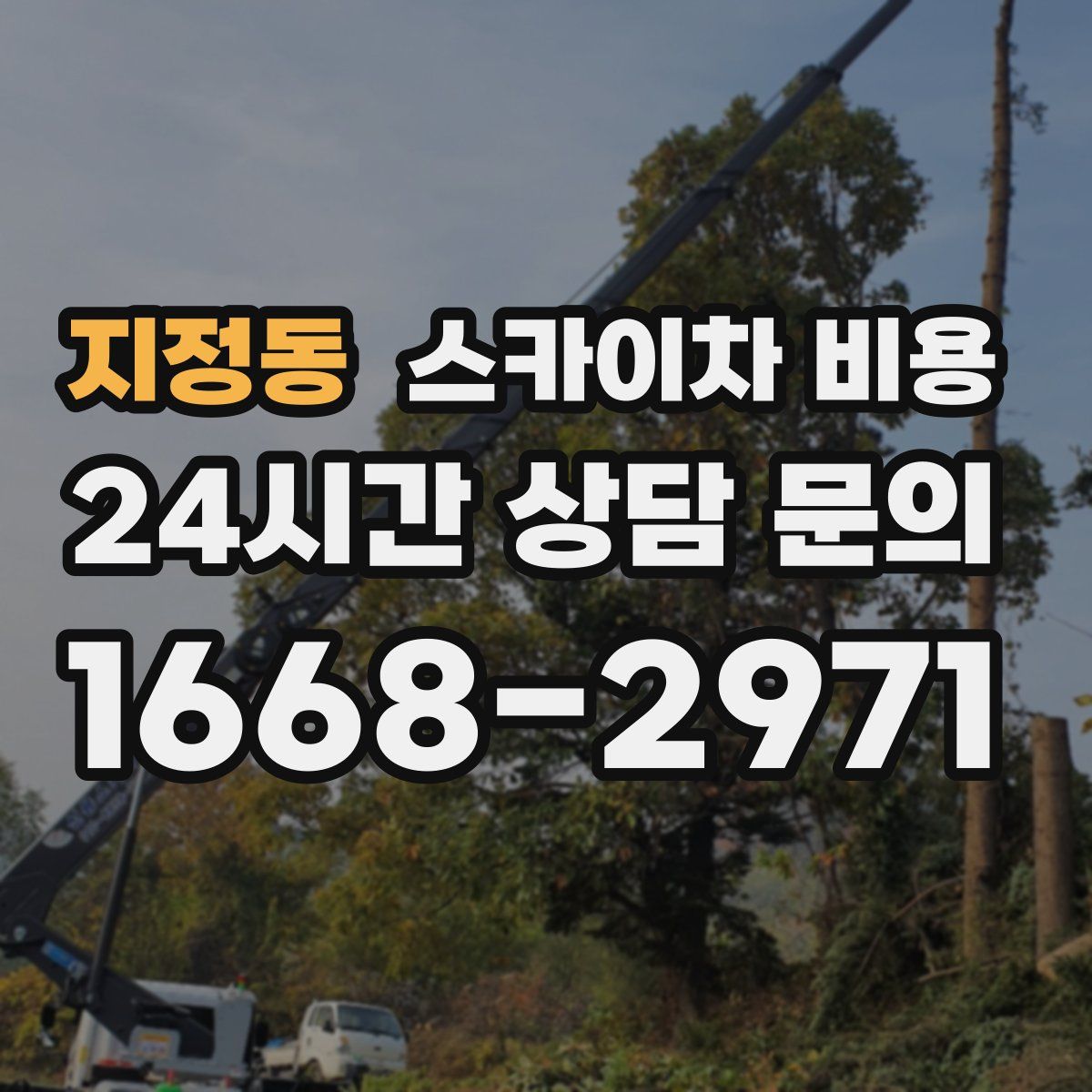 지정동 스카이차 비용