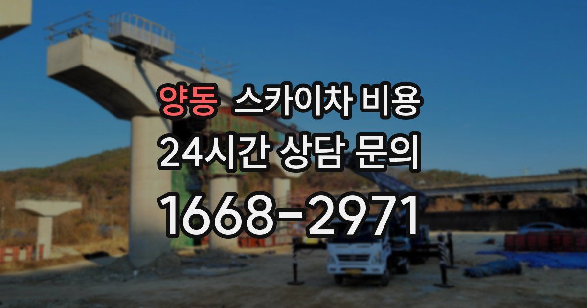 양동 스카이차 비용