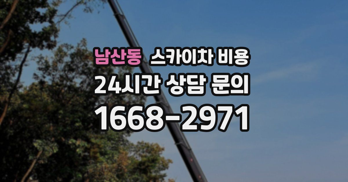 남산동 스카이차 비용