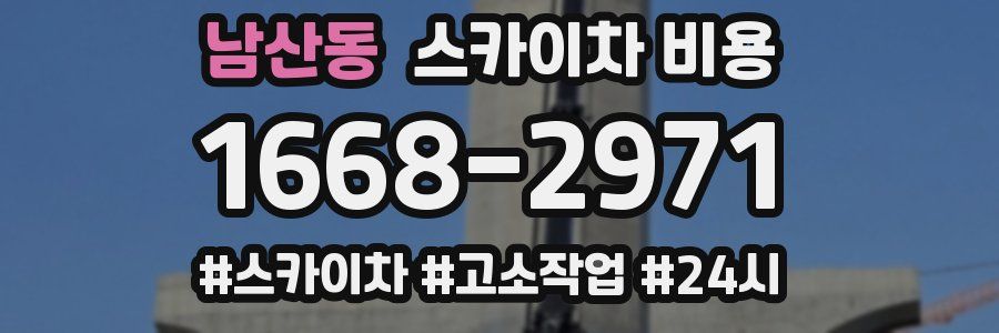 남산동 스카이차 비용