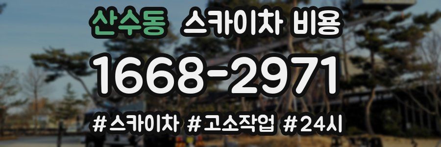 산수동 스카이차 비용