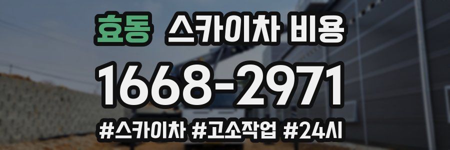 효동 스카이차 비용