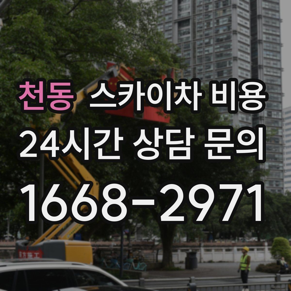 천동 스카이차 비용 캐노피 조명 교체 시 견적이 달라지는 이유