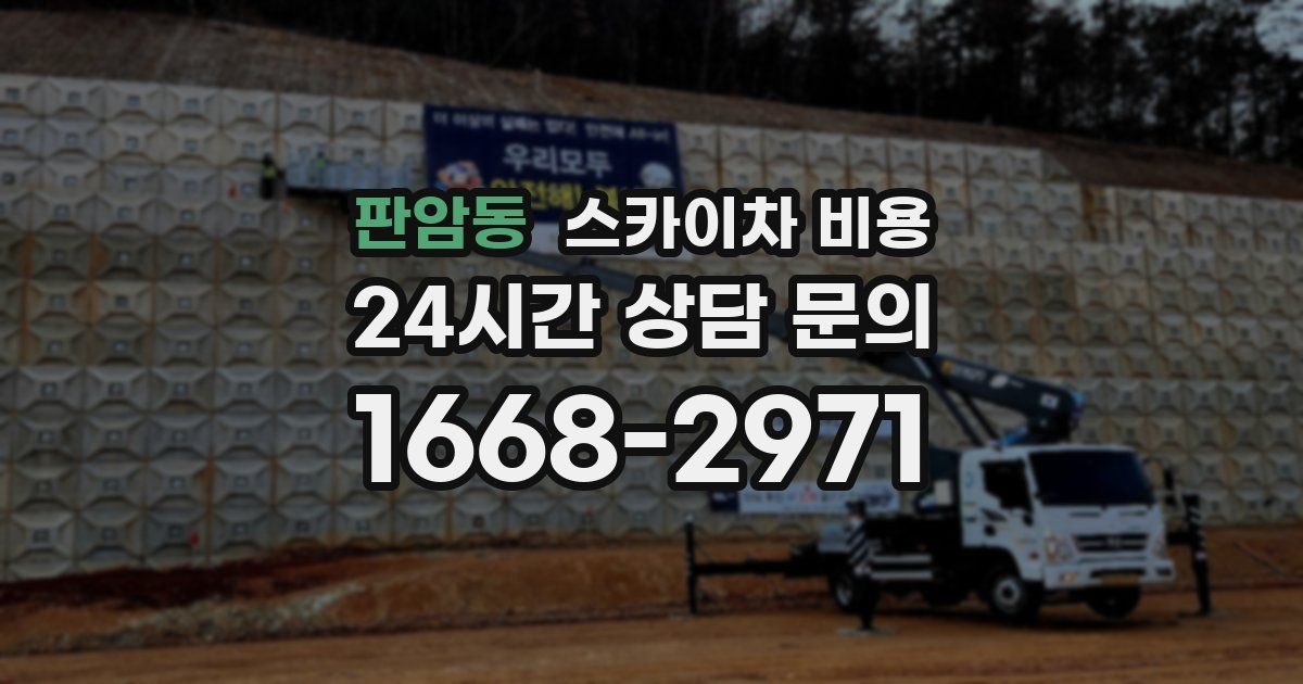 판암동 스카이차 비용