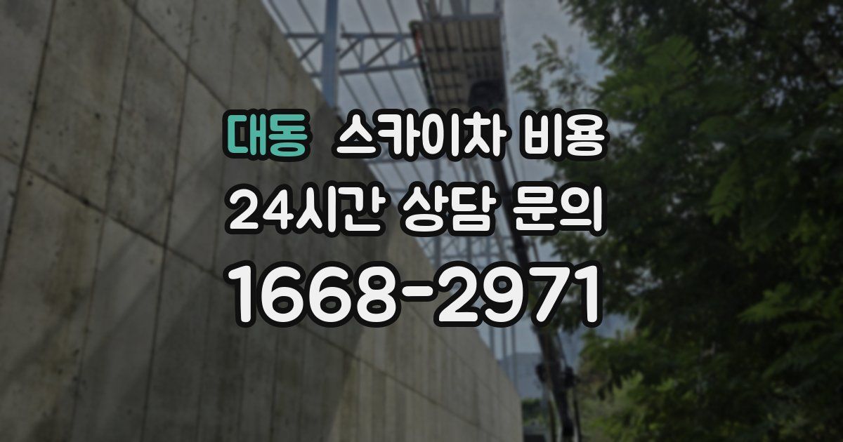 대동 스카이차 비용