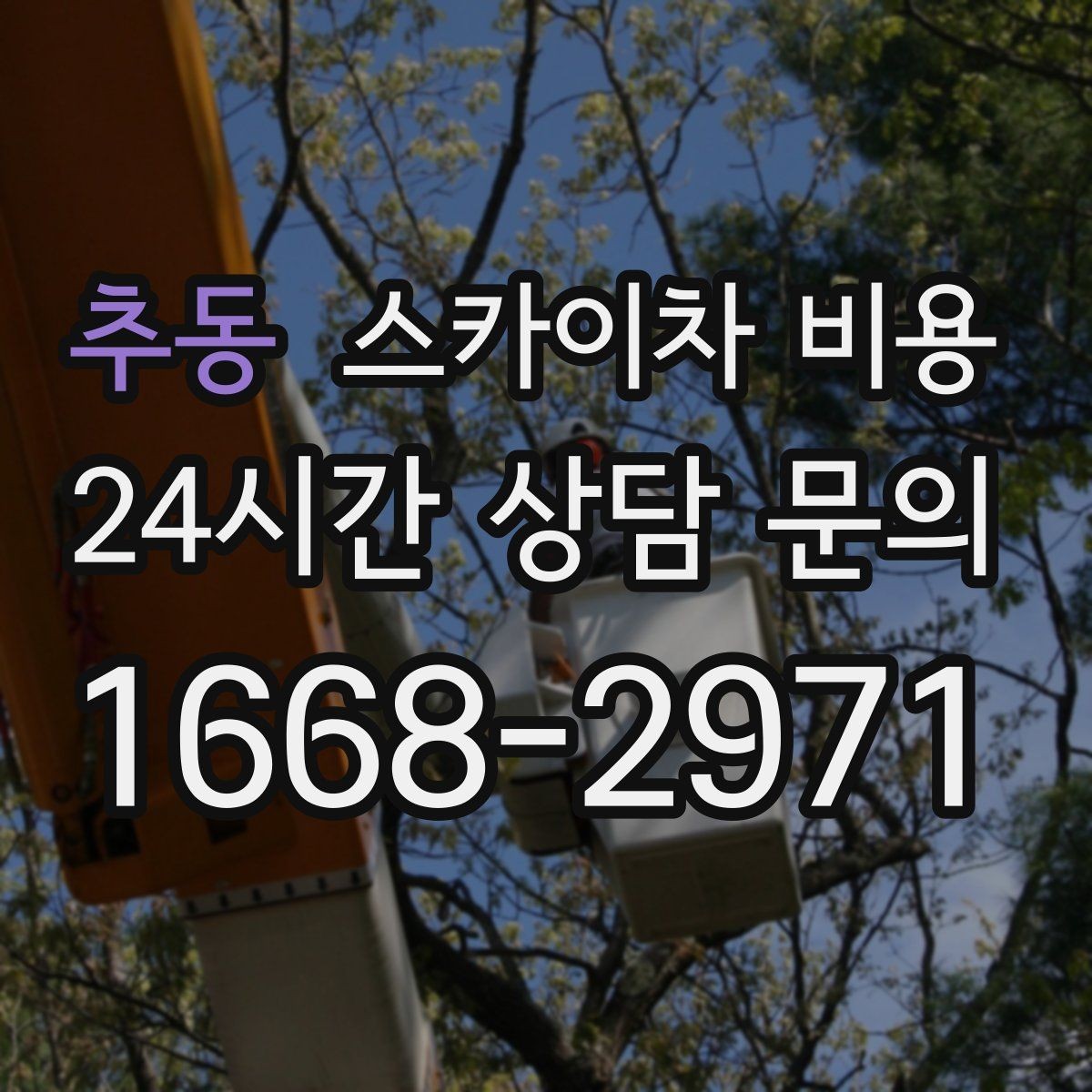 추동 스카이차 비용 도로 폭이 좁으면 비용이 달라질까