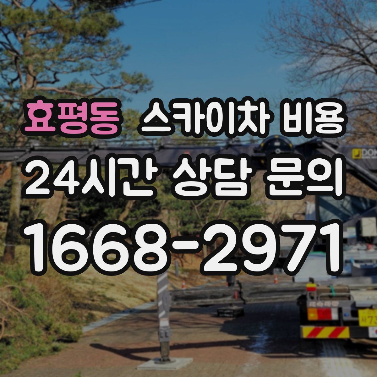 효평동 스카이차 비용