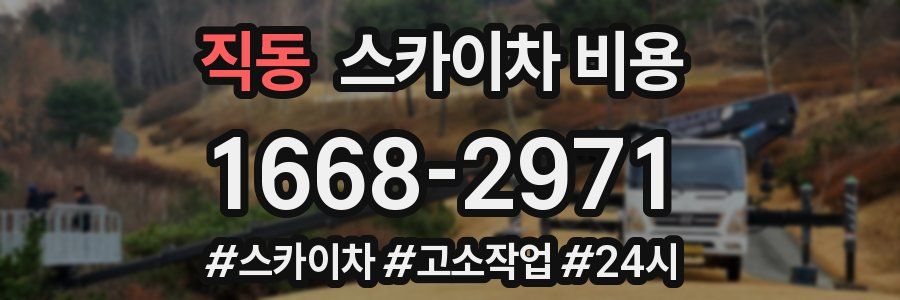 직동 스카이차 비용