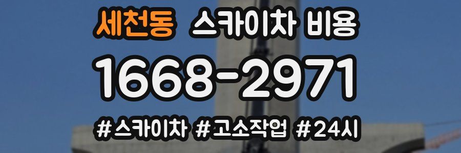 세천동 스카이차 비용
