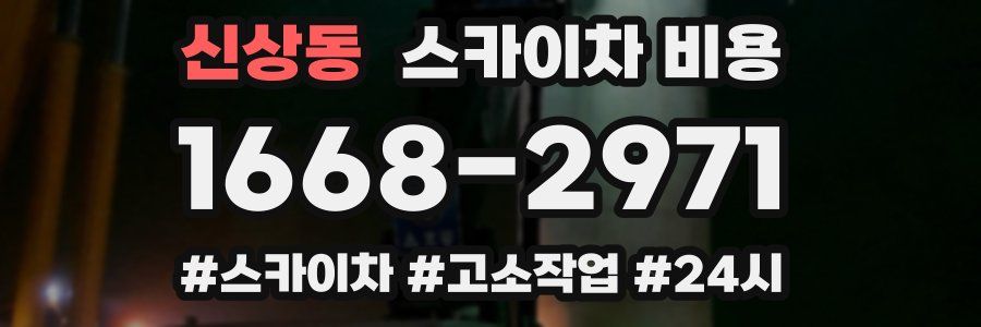 신상동 스카이차 비용