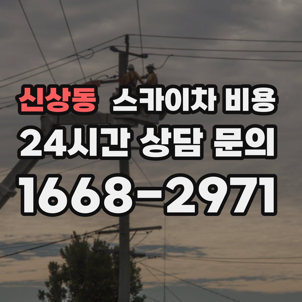 신상동 스카이차 비용