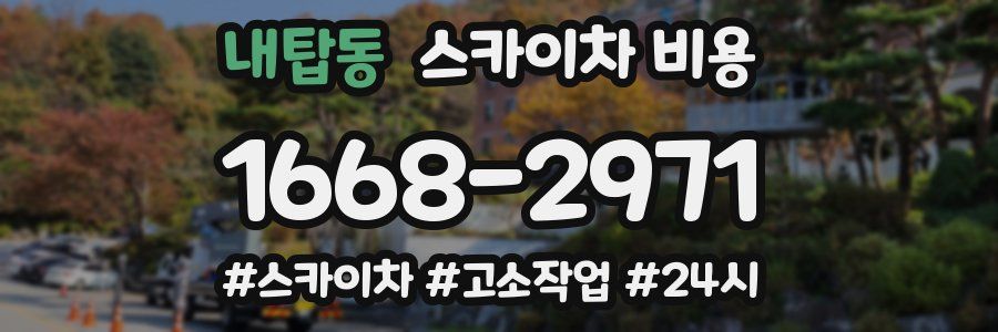 내탑동 스카이차 비용