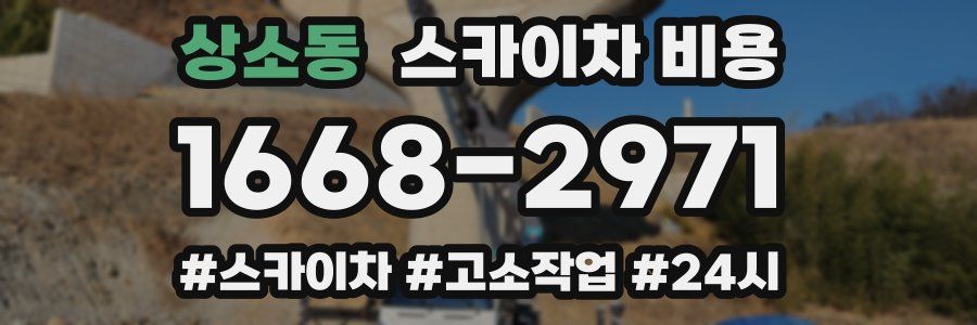 상소동 스카이차 비용