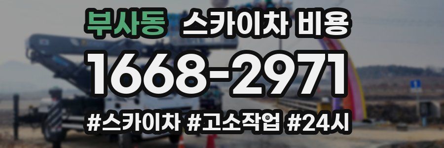 부사동 스카이차 비용