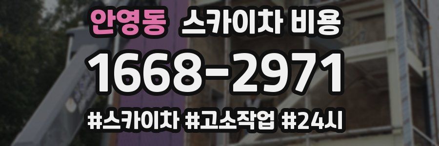 안영동 스카이차 비용