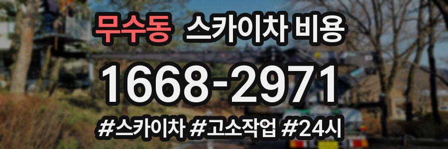 무수동 스카이차 비용