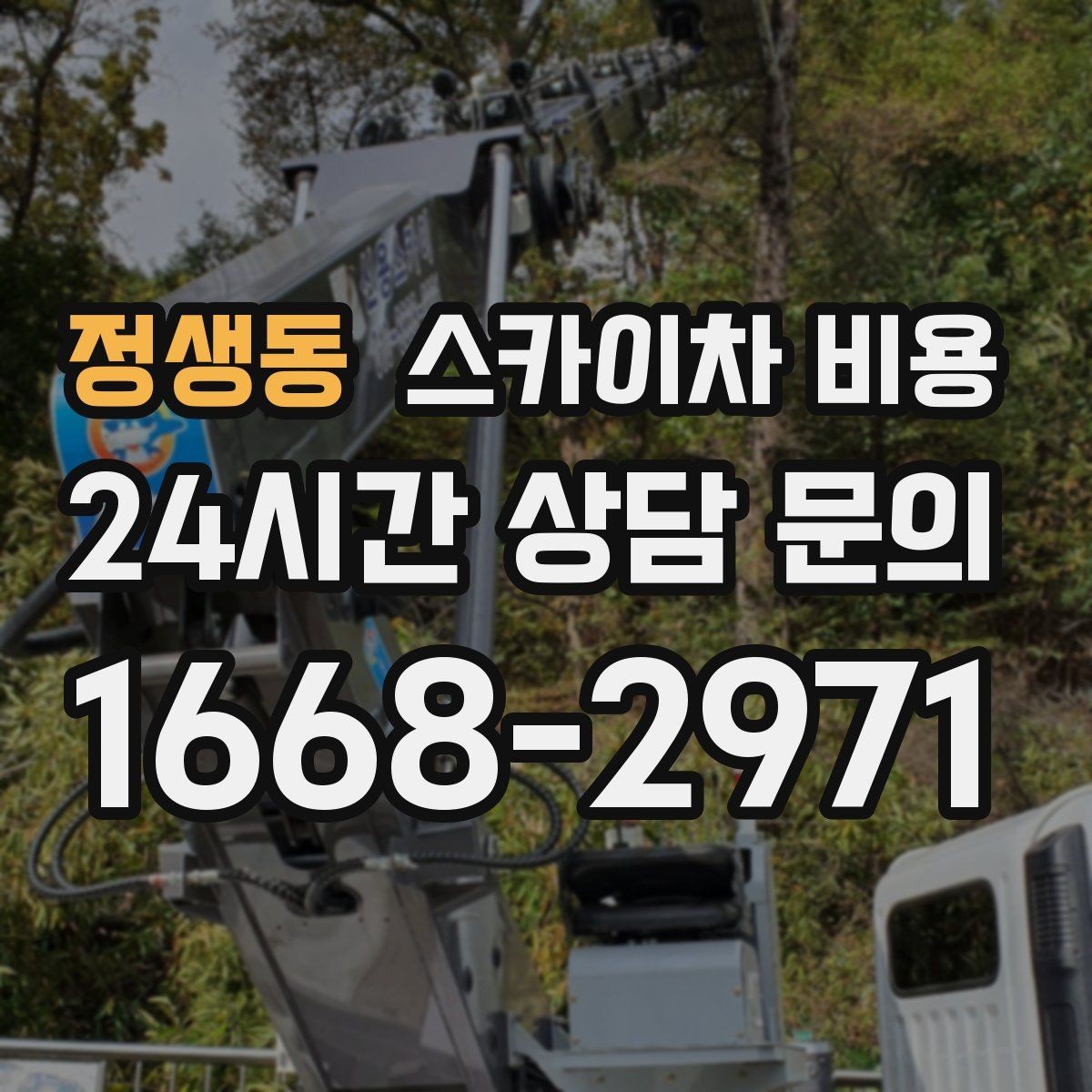 정생동 스카이차 비용 간판 작업 전 '높이'보다 중요한 한 가지