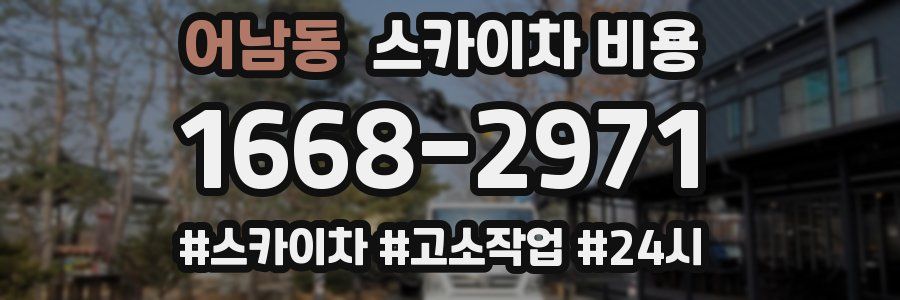 어남동 스카이차 비용