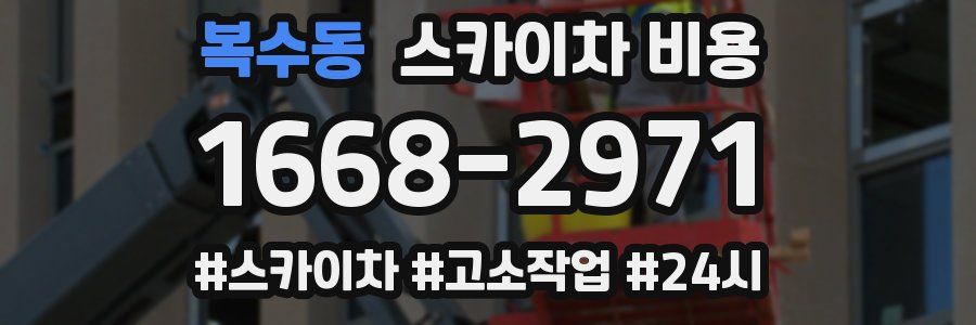 복수동 스카이차 비용