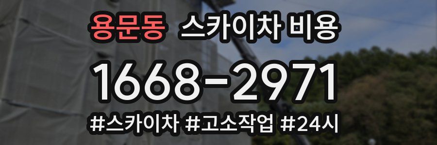 용문동 스카이차 비용