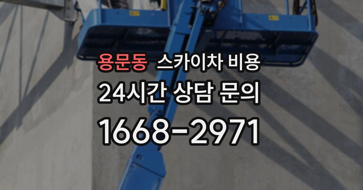 용문동 스카이차 비용