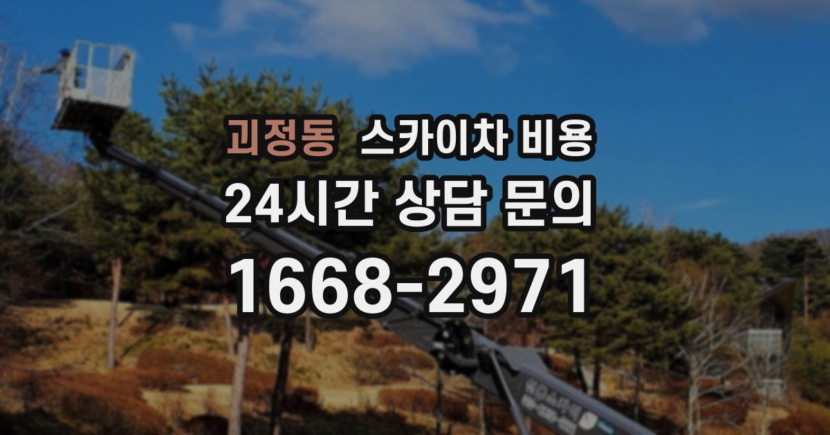 괴정동 스카이차 비용