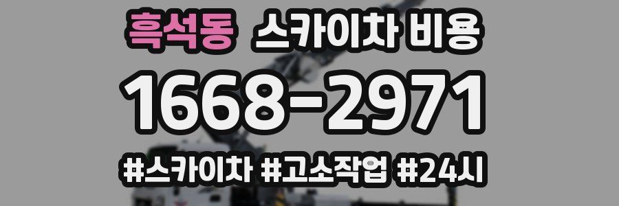 흑석동 스카이차 비용