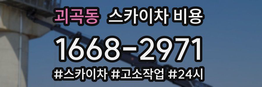 괴곡동 스카이차 비용