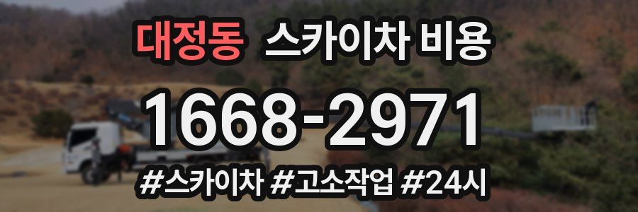 대정동 스카이차 비용