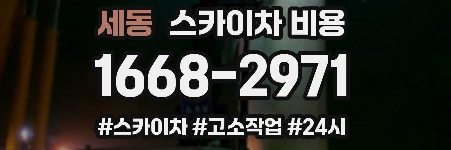 세동 스카이차 비용