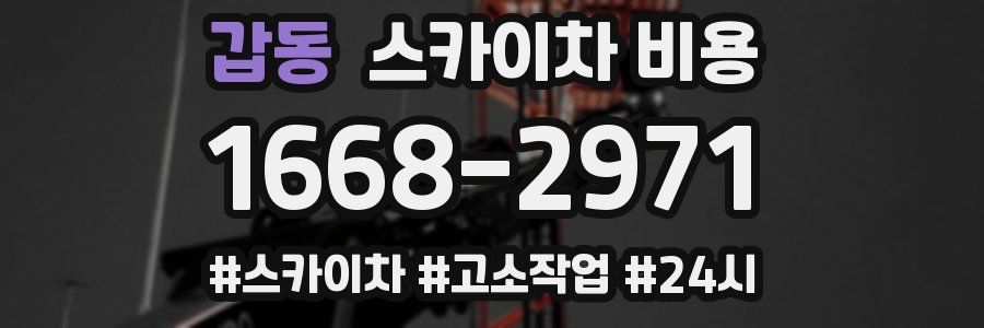 갑동 스카이차 비용