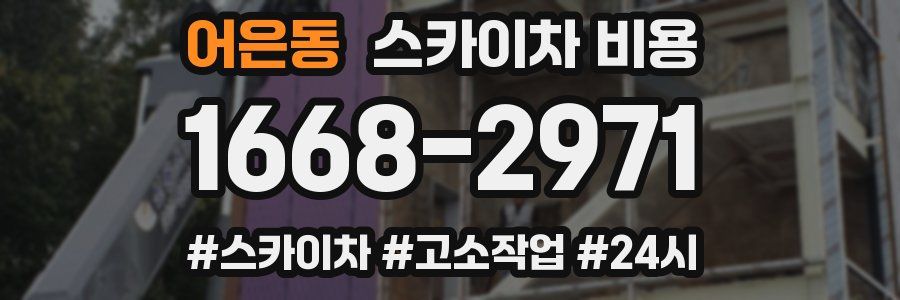 어은동 스카이차 비용