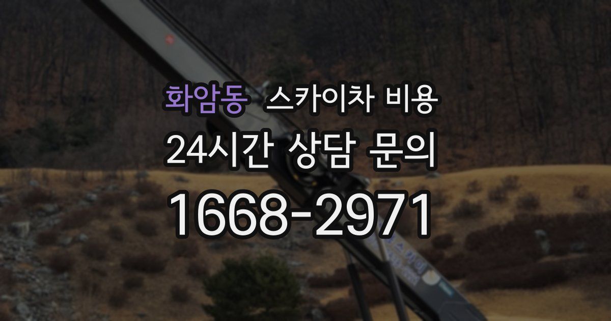 화암동 스카이차 비용