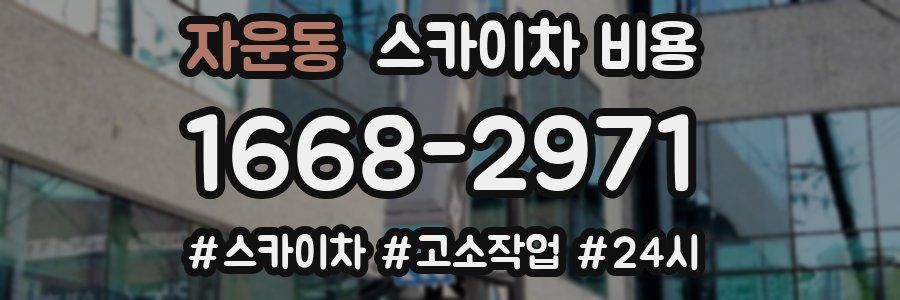 자운동 스카이차 비용