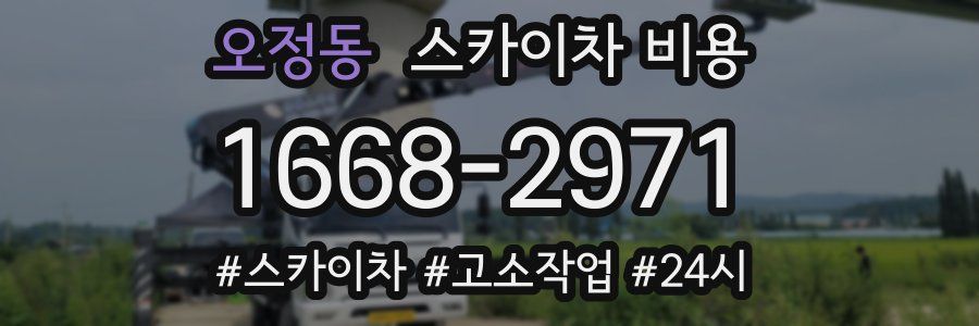 오정동 스카이차 비용