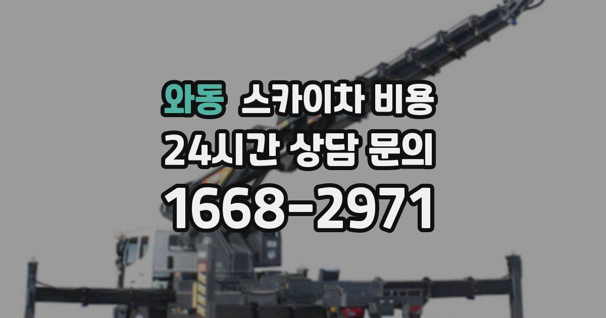 와동 스카이차 비용