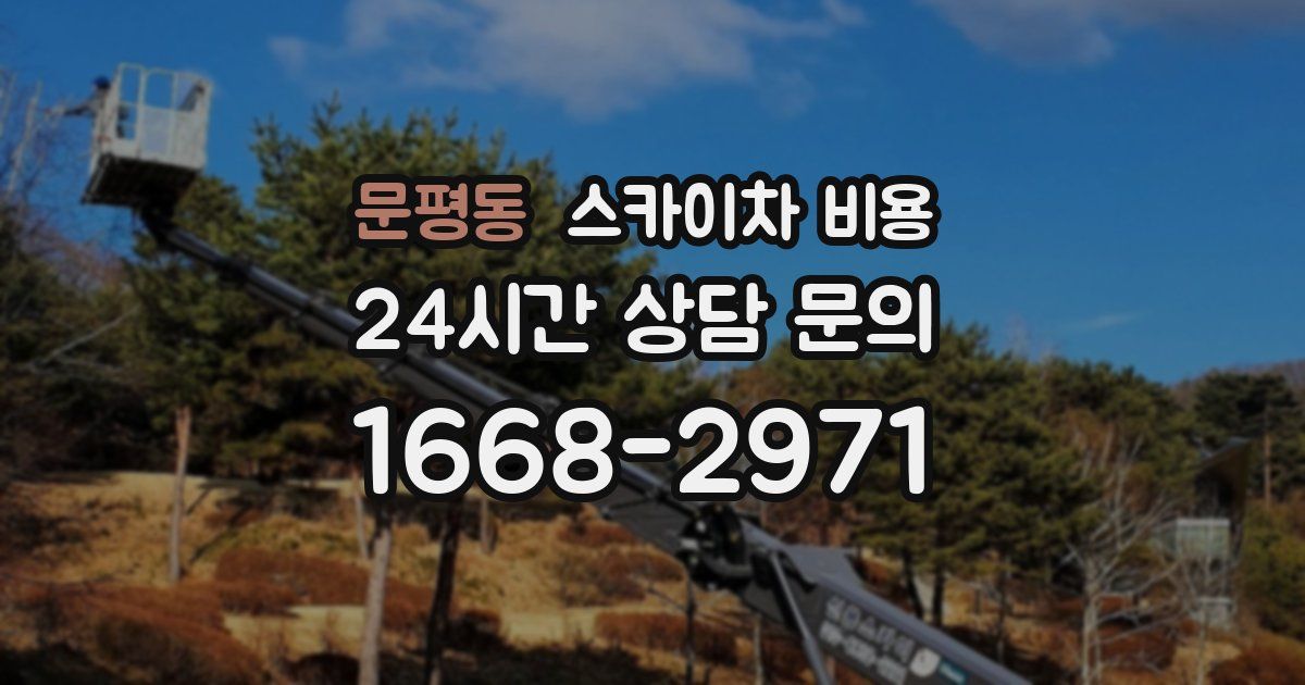 문평동 스카이차 비용