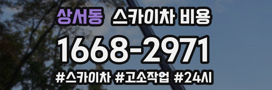 상서동 스카이차 비용