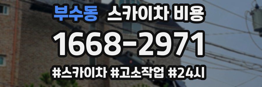 부수동 스카이차 비용