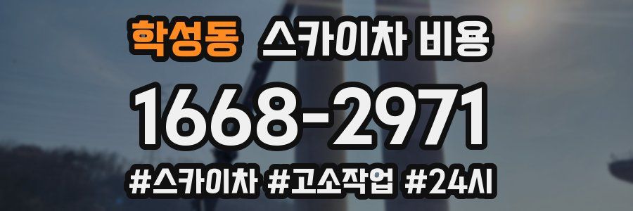 학성동 스카이차 비용